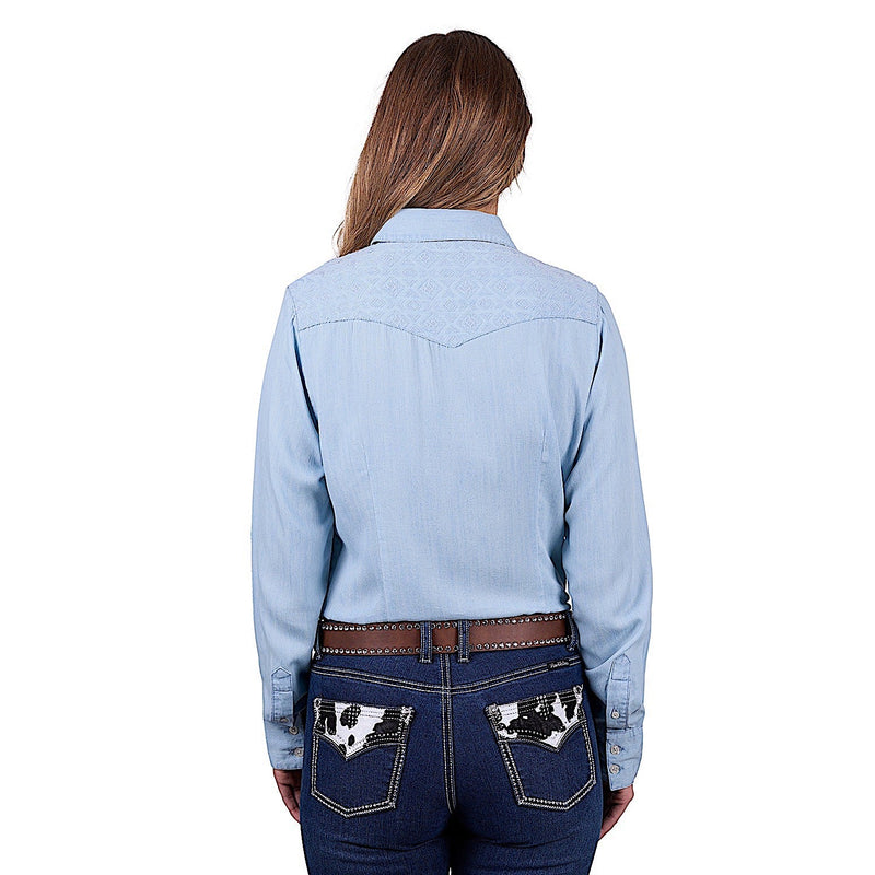 Pure Western Women’s Wanda Western Shirt - Blue