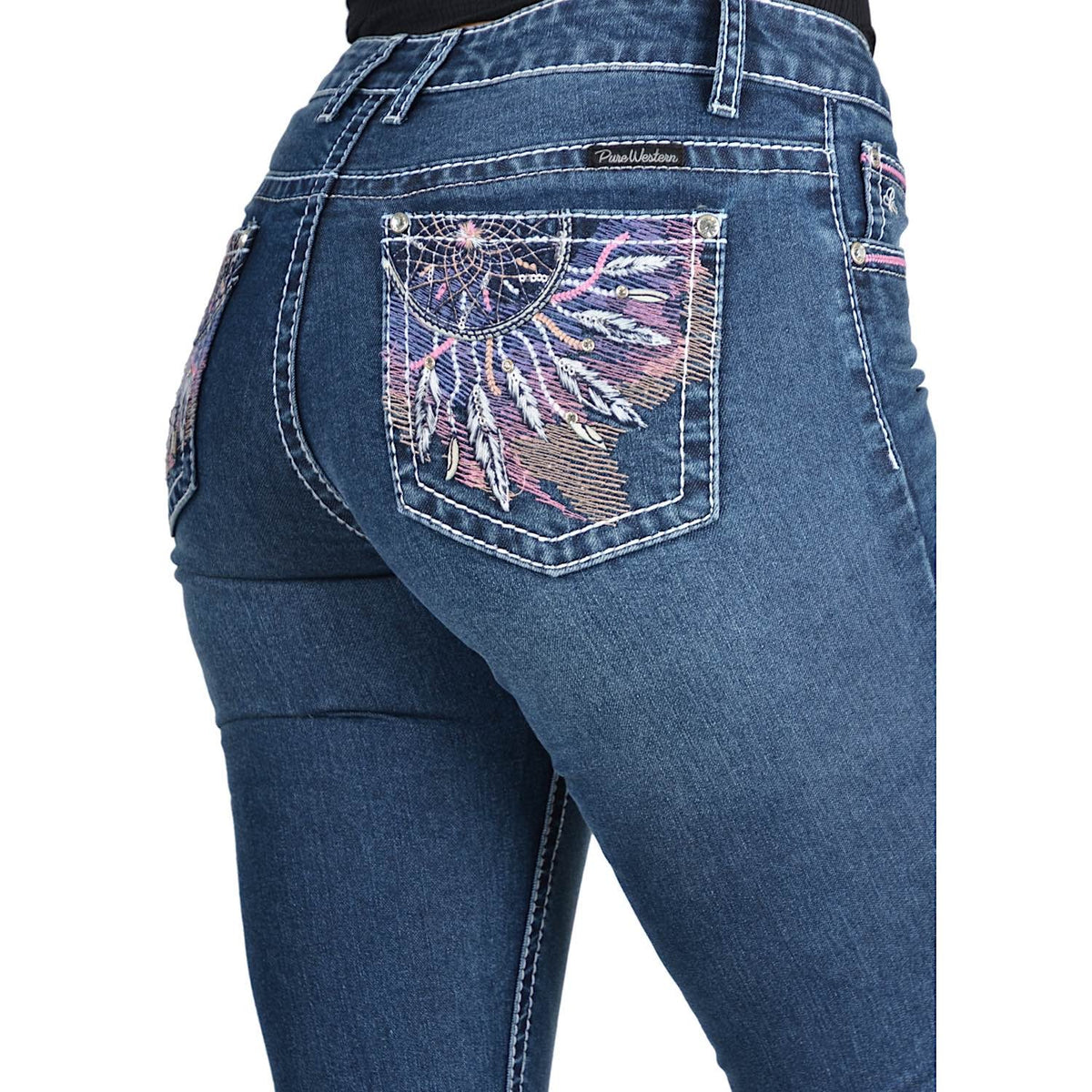 Pure Western Women’s Willa Boot Cut Jean 32’’ Leg Evening Sky