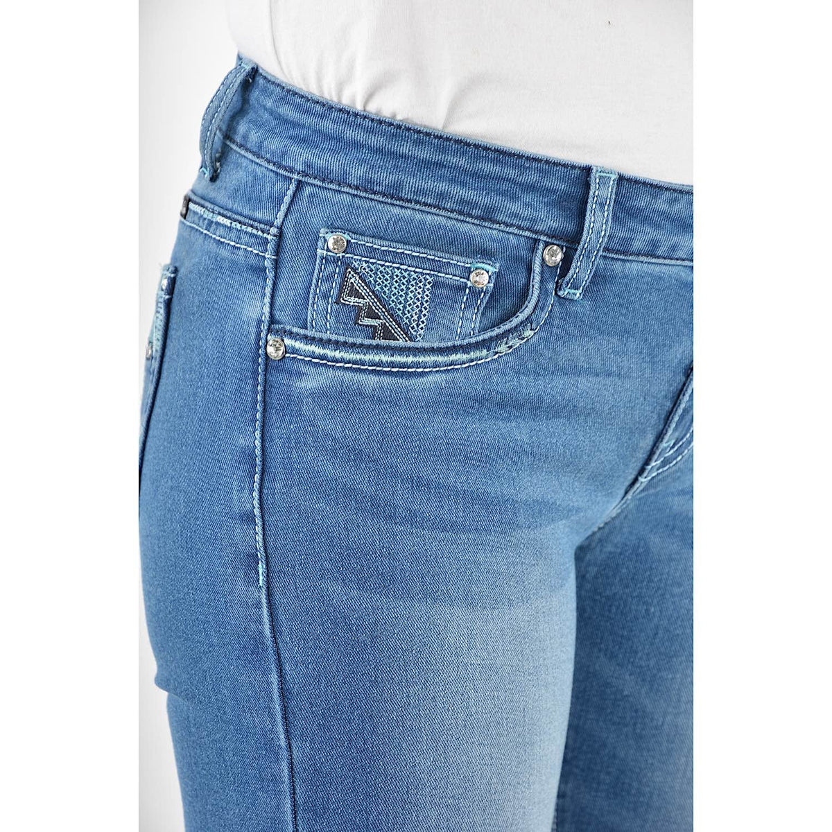 Pure Western Women’s Ziggy Boot Cut 34’’ Leg Jean Retro Blue