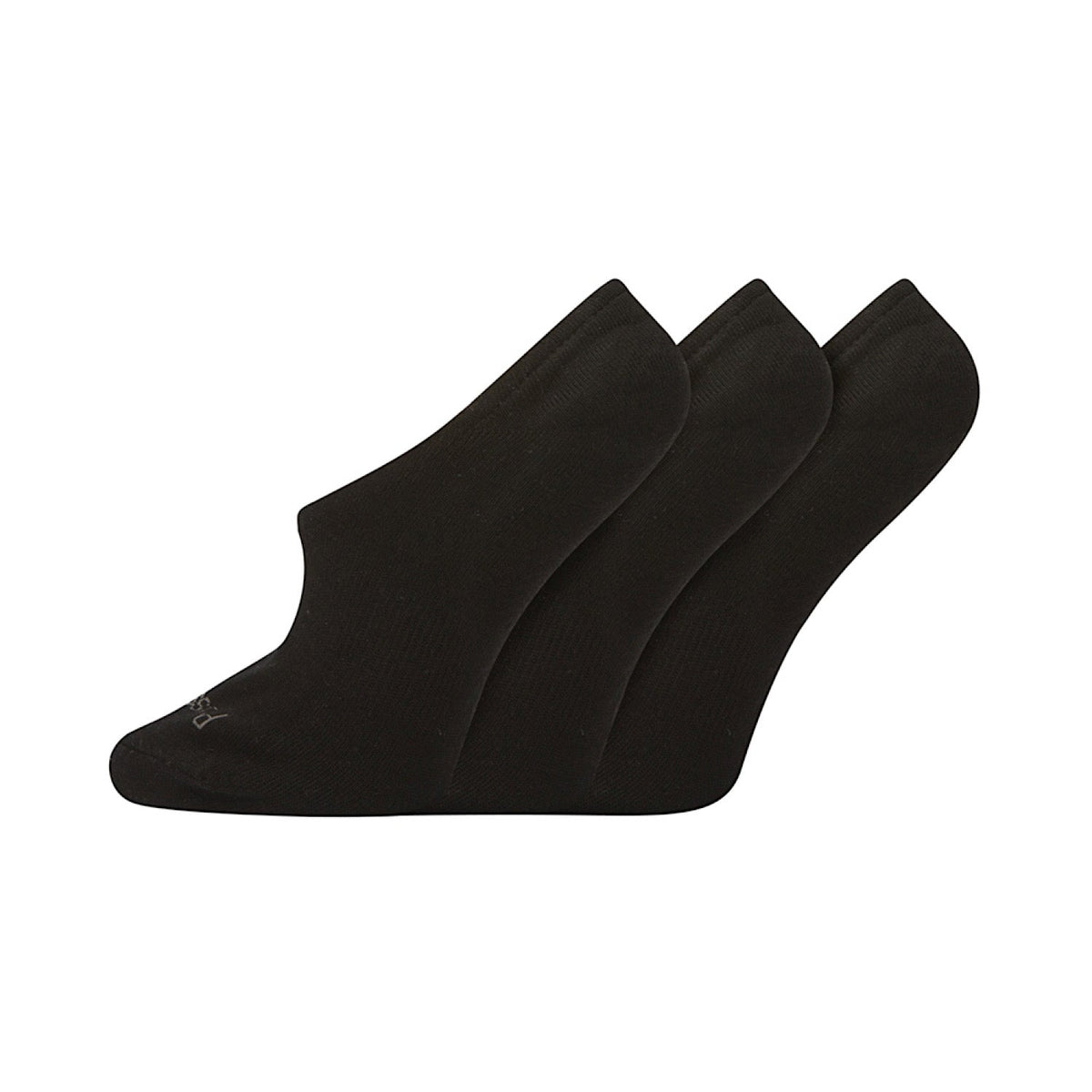 Pussyfoot Womens Bamboo 3 Pack Invisible Socks Black