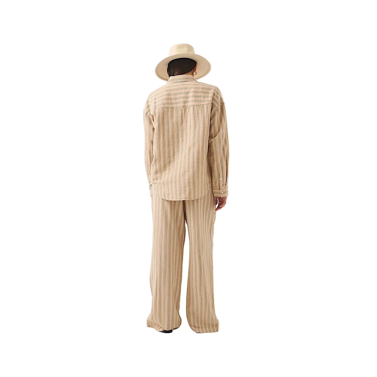 Brixton Women's Wayne Shirt - Sand Stripe