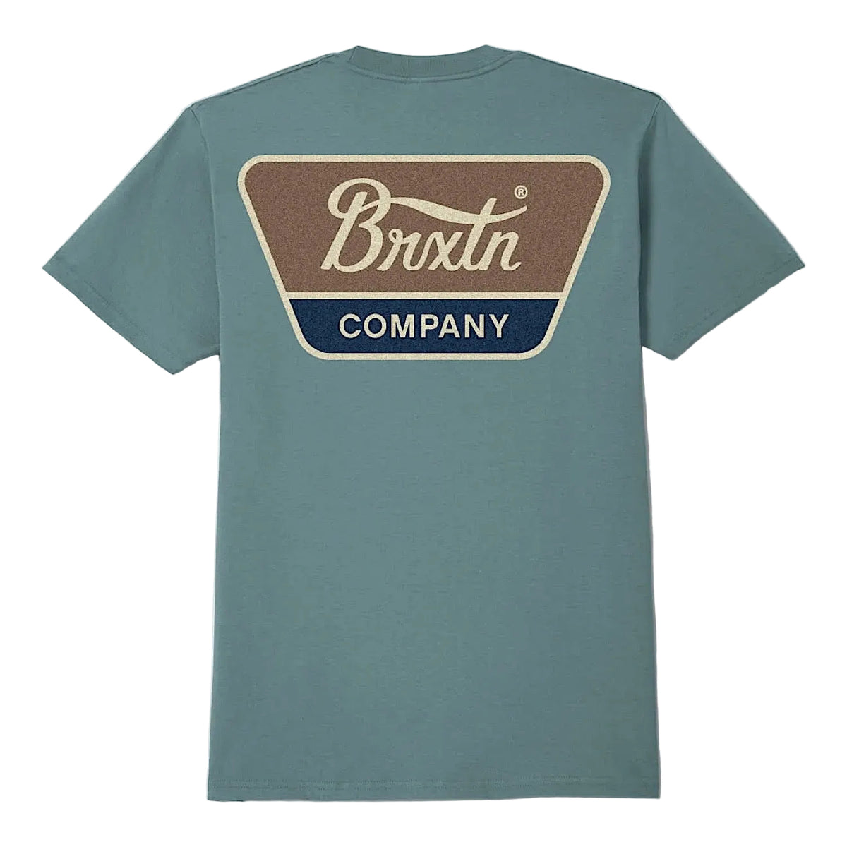 Brixton Men’s Linwood T-Shirt - Ocean Breeze/Brown/Dark Navy