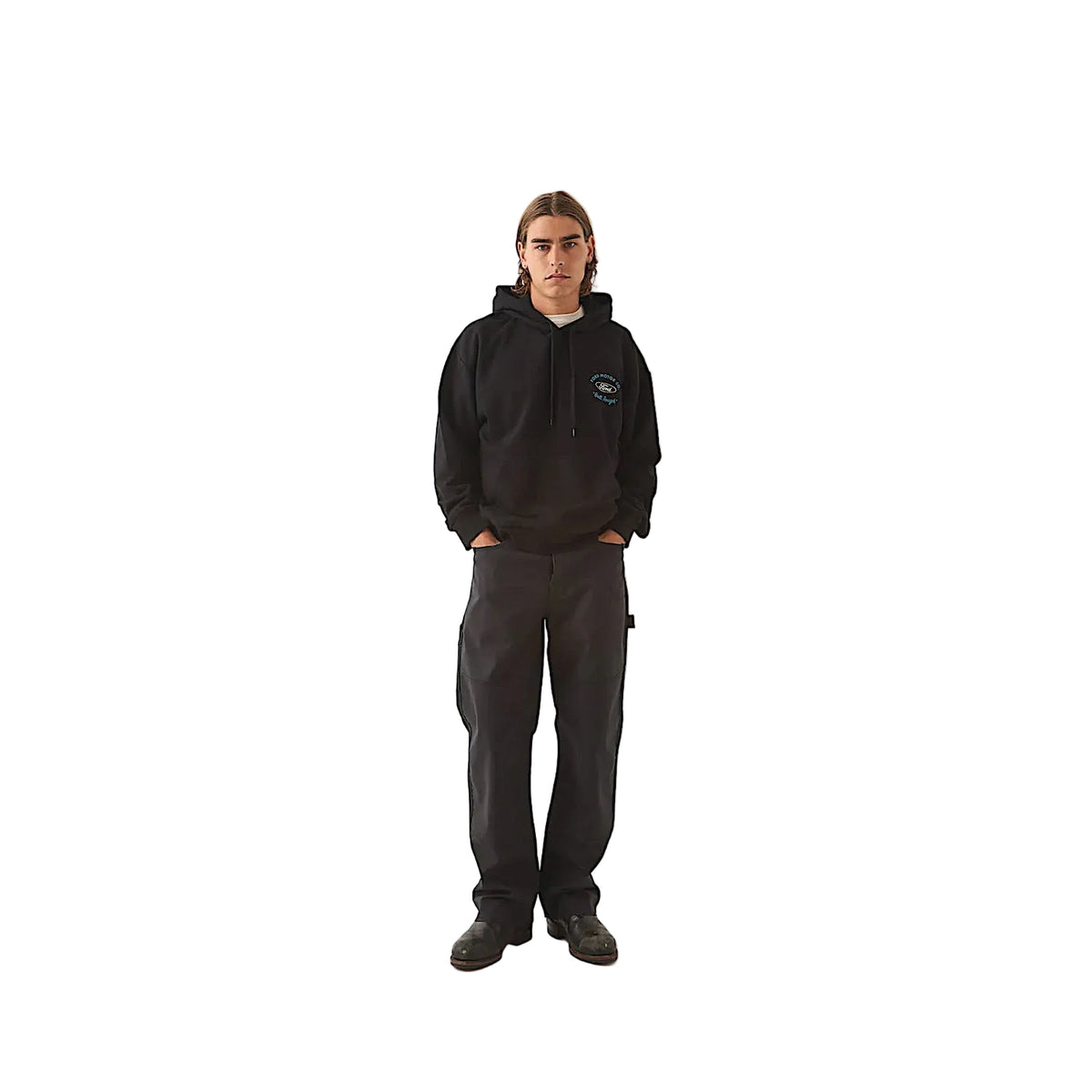Brixton Men's Ford Built Tough 4X4 Hoodie - Burnt Rubber