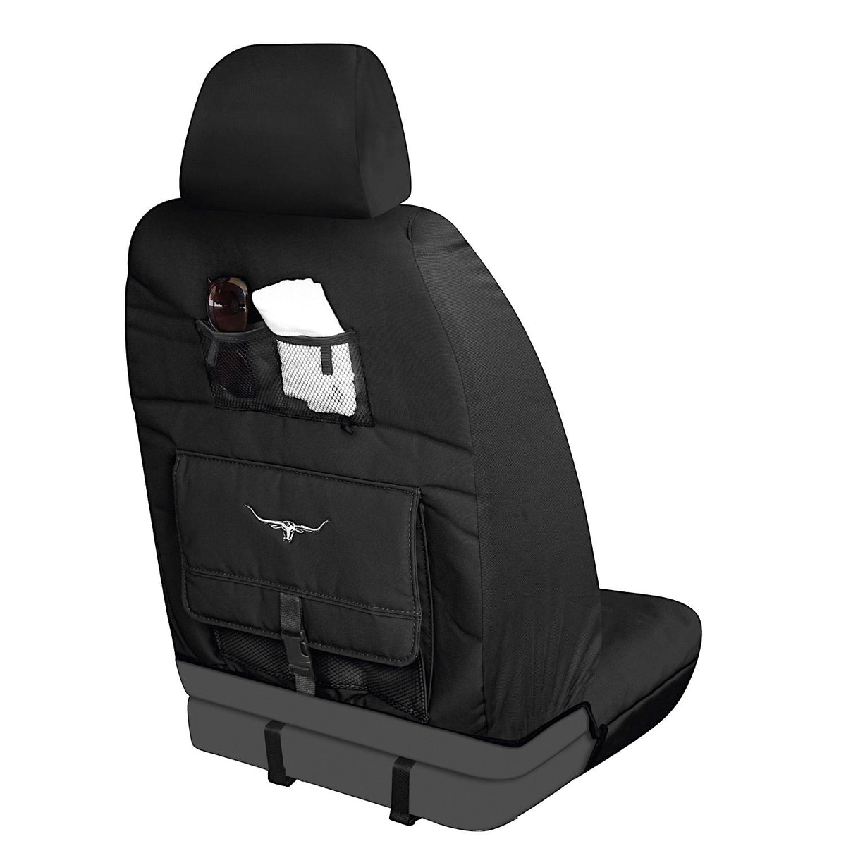 R.M.Williams Black Neoprene Seat Cover Expander Fit Size 30
