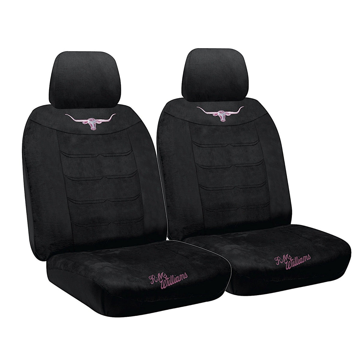 R.M.Williams Black Suede Velour Jillaroo Seat Cover Size 30