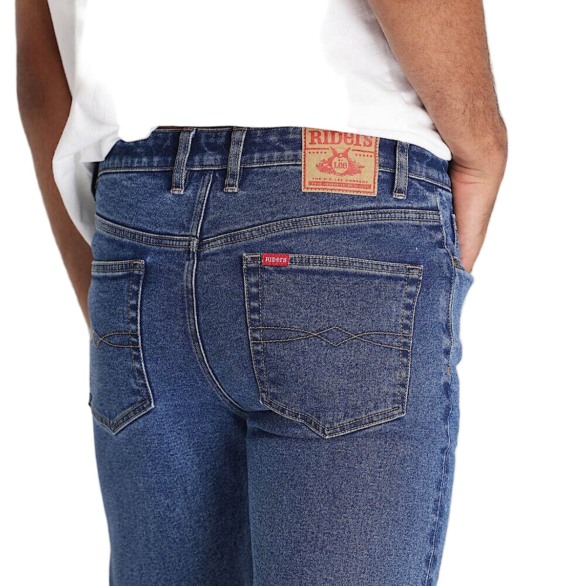 Riders By Lee Mens Classic Straight Stretch Jean - Stonewash