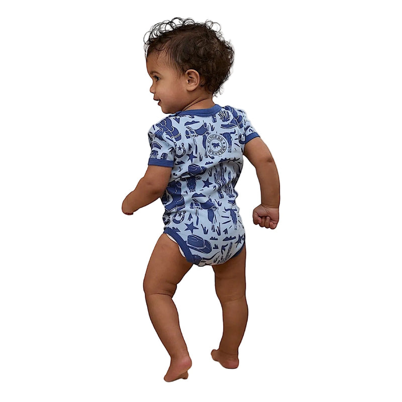 Ringers Western Babies Boot Scootin SS Romper - Dusk