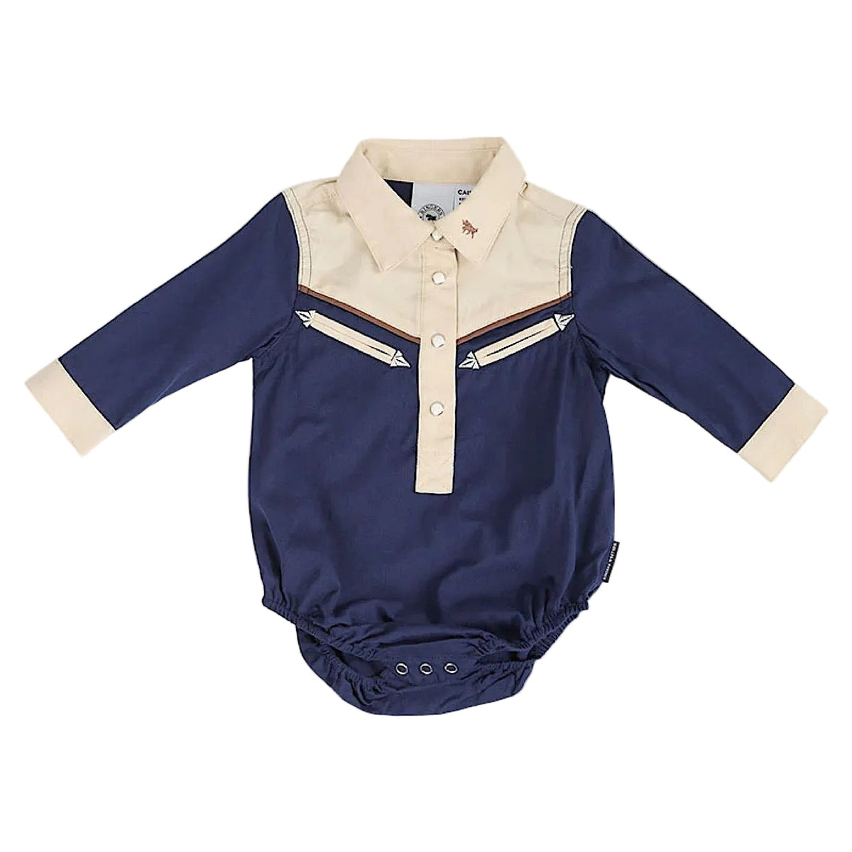 Ringers Western Babies Dusty Western Romper - Washed Navy