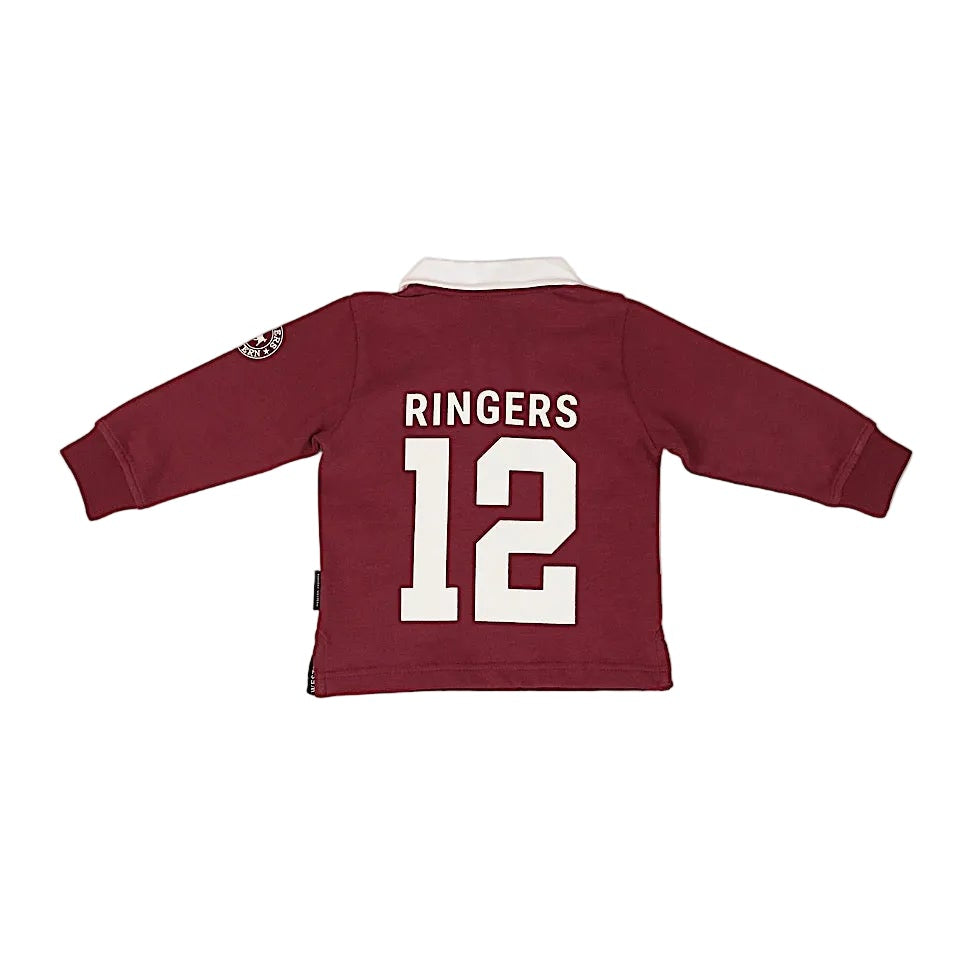 Ringers Western Babies Footy Roo Rugby Jersey - Burgundy