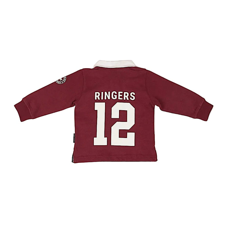 Ringers Western Babies Footy Roo Rugby Jersey - Burgundy