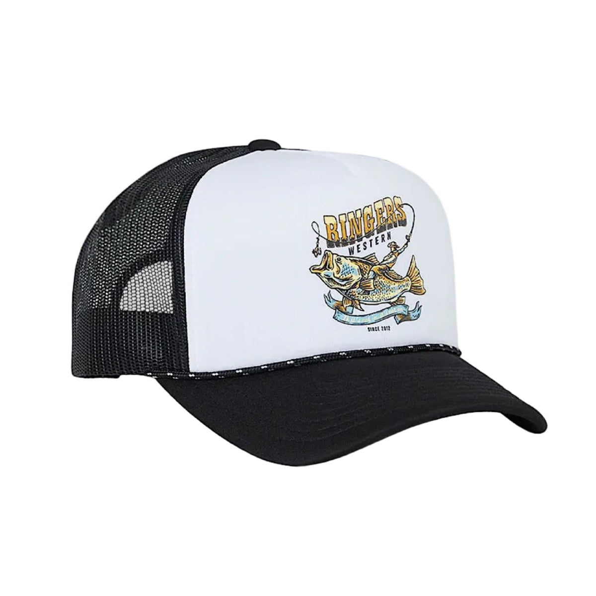 Ringers Western Bucking Barra Foam Cap - White/Black