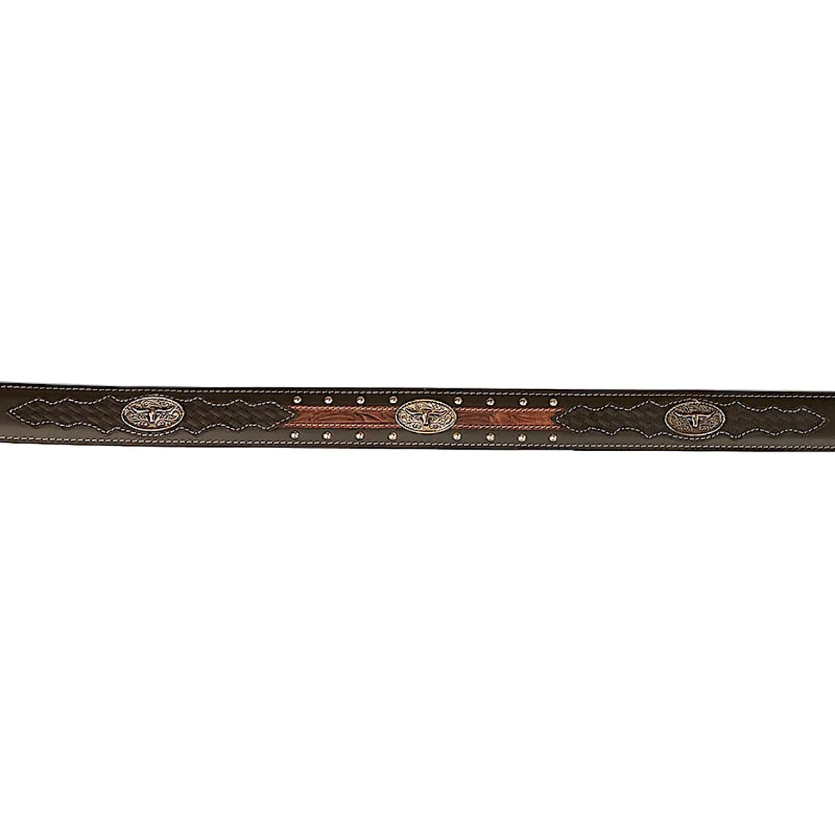 Ringers Western Cattleman Belt - Black/Silver