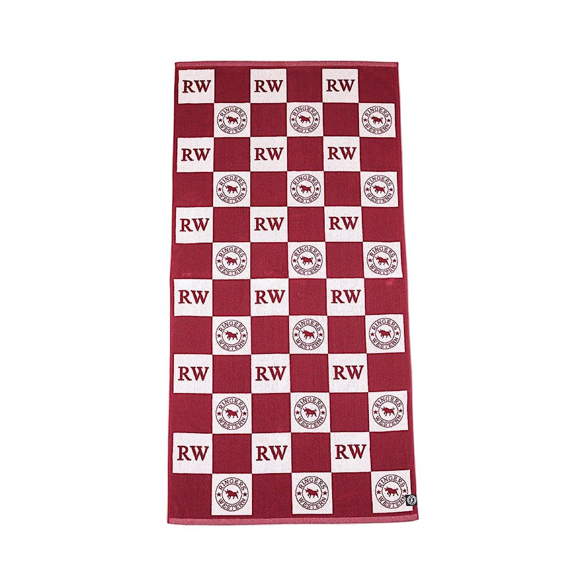 Ringers Western Check Cotton Jacquard Towel - Burgundy
