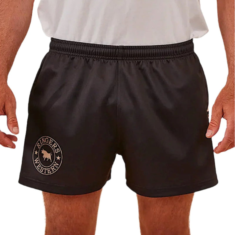 Ringers Western Footy Short - Black/orange