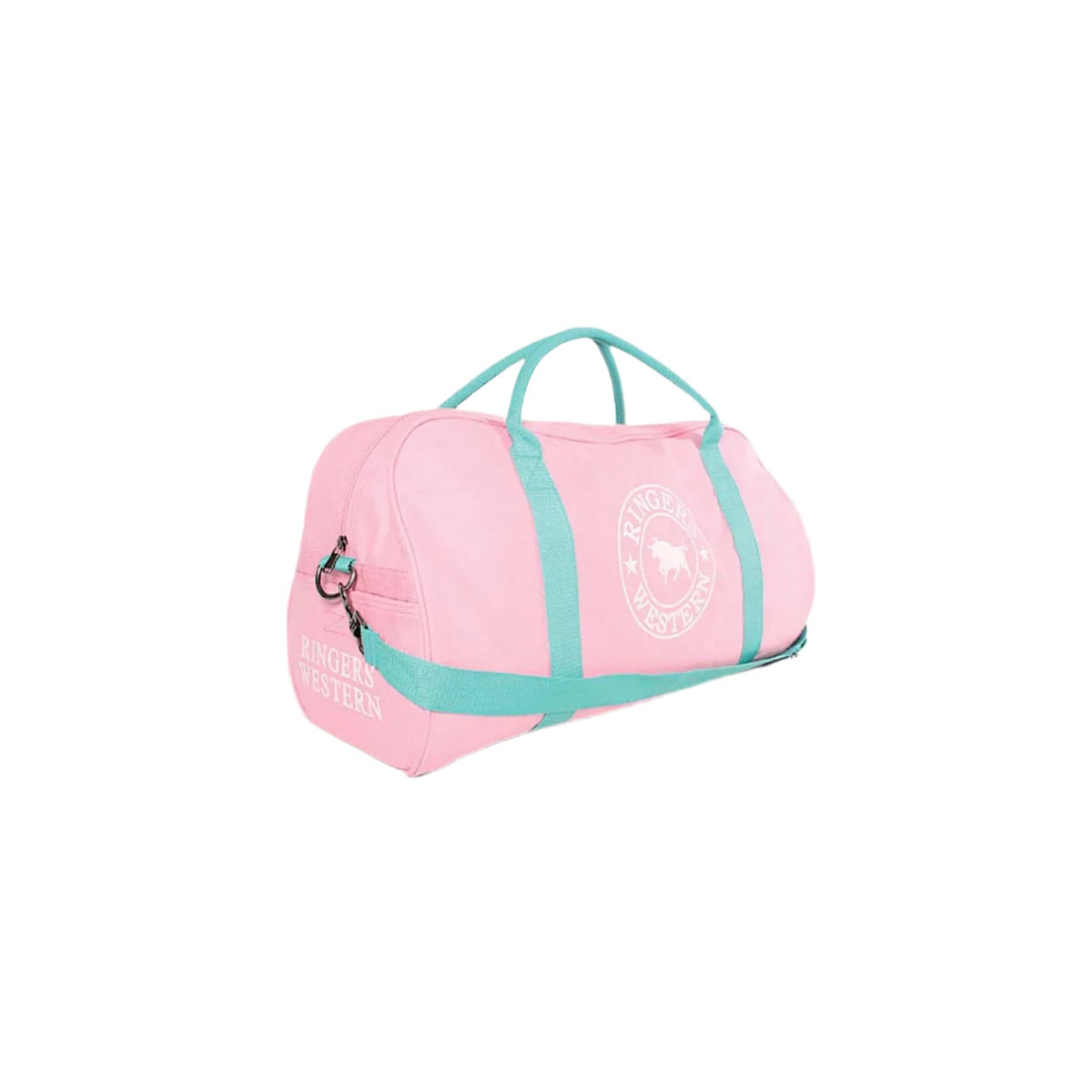 Ringers Western Gundagai Duffle Bag - Pink/Mint with White Logo
