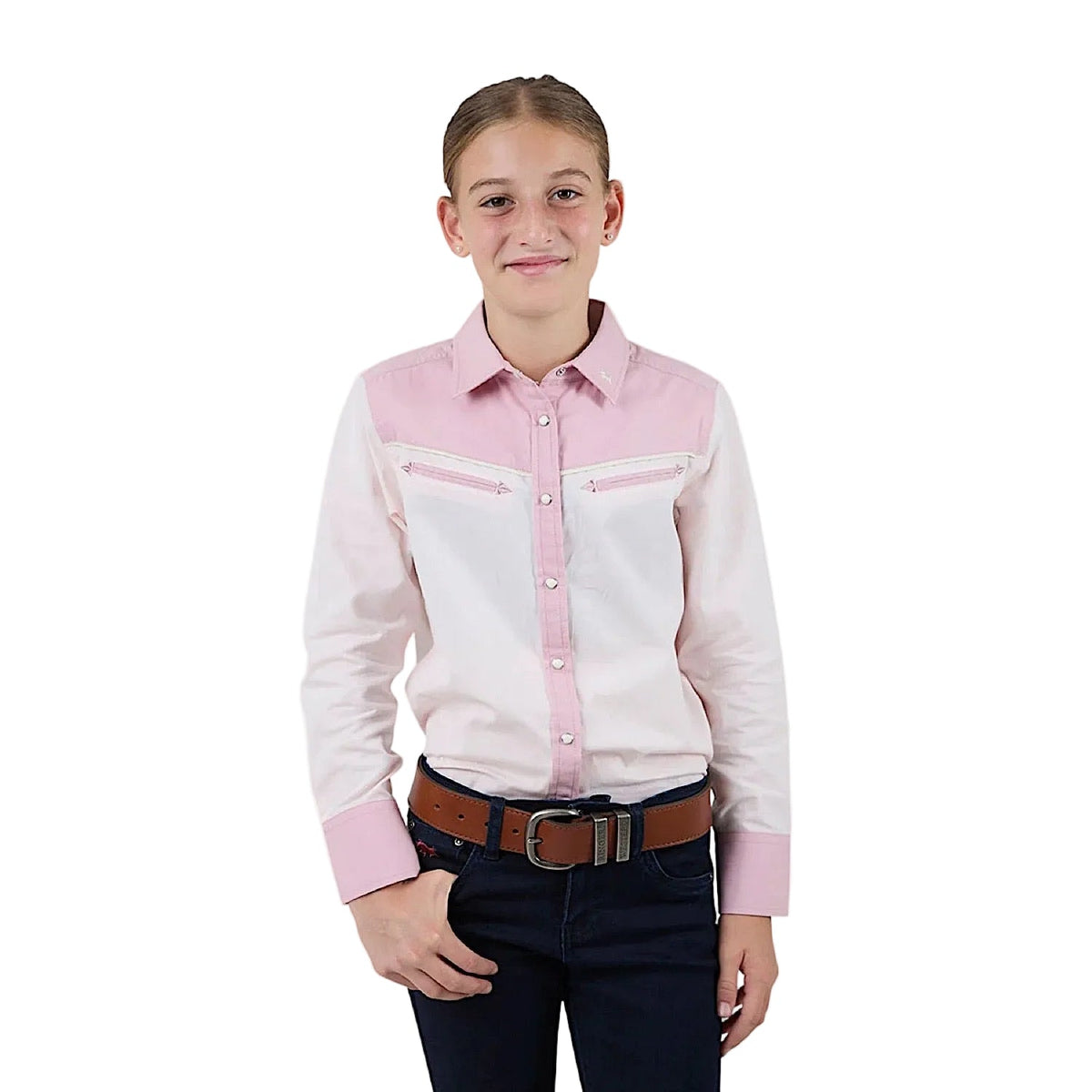 Ringers Western Kid’s Alamar Western Shirt - Pink
