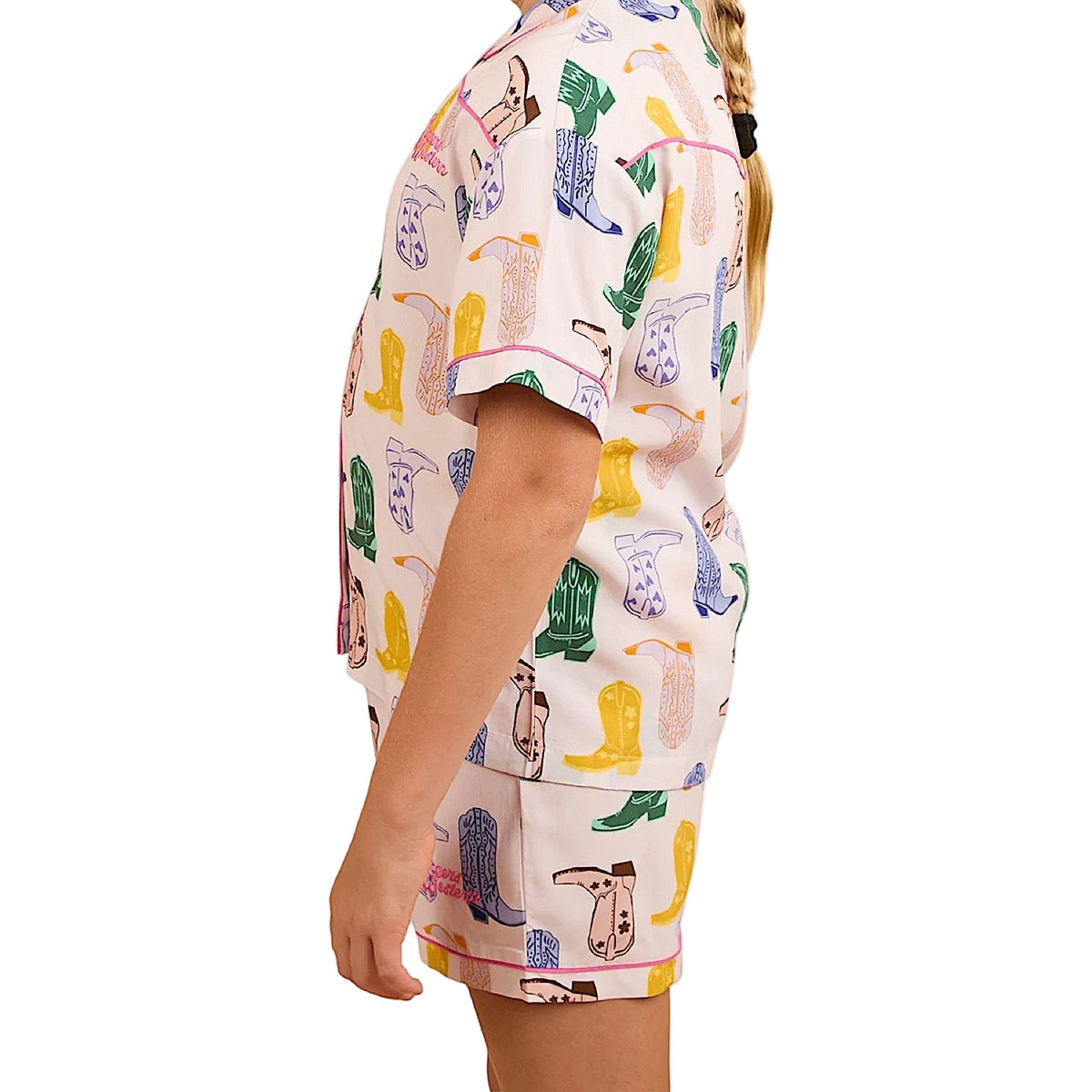 Ringers Western Kid’s Bianca Short Pyjama Set - Barely Pink