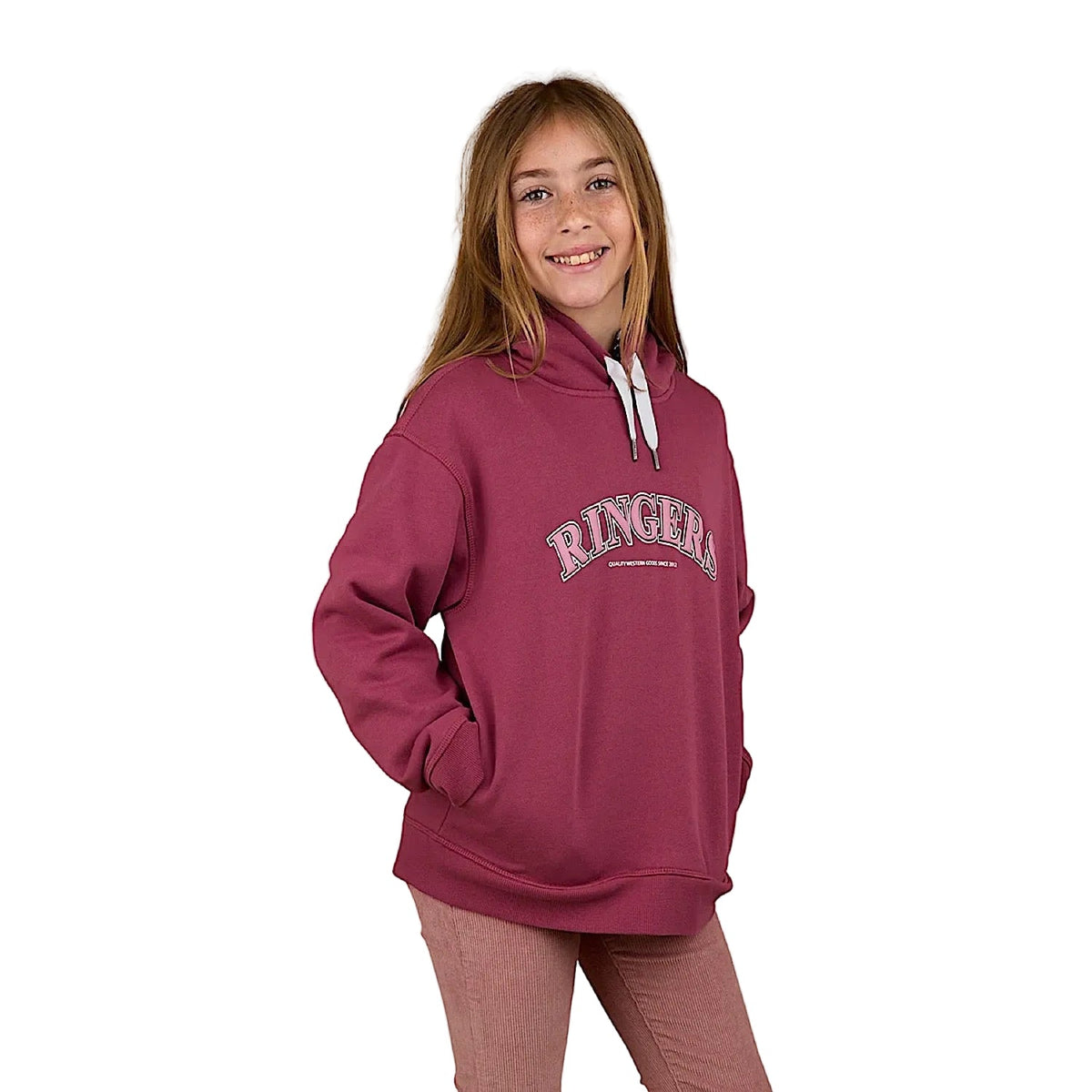 Ringers Western Kid’s Campus Oversized Hoodie - Berry