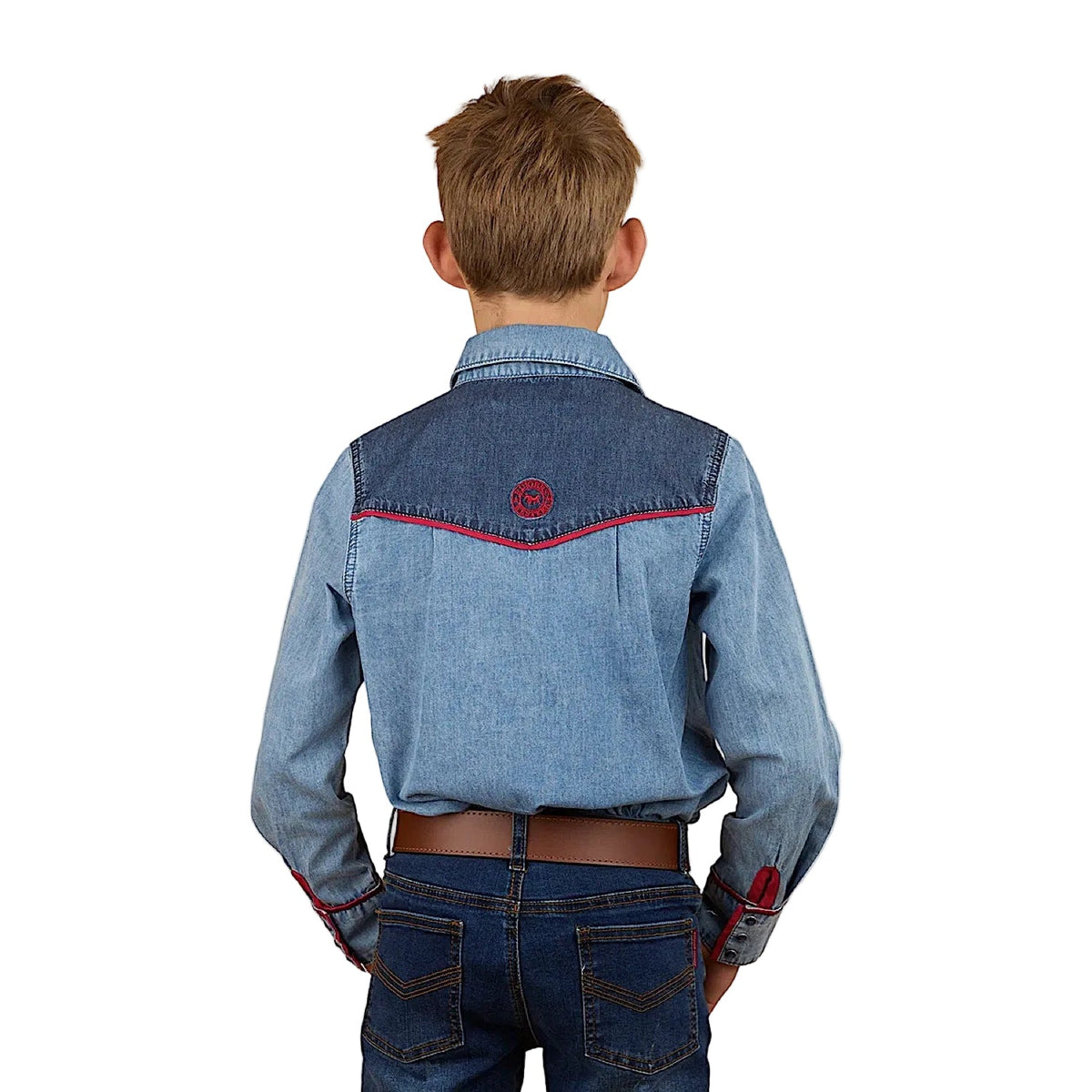 Ringers Western Kid’s Cindy Western Shirt - Light Wash Blue