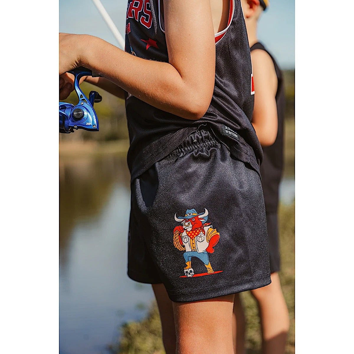 Ringers Western Kid’s Do No Harm Footy Short - Black
