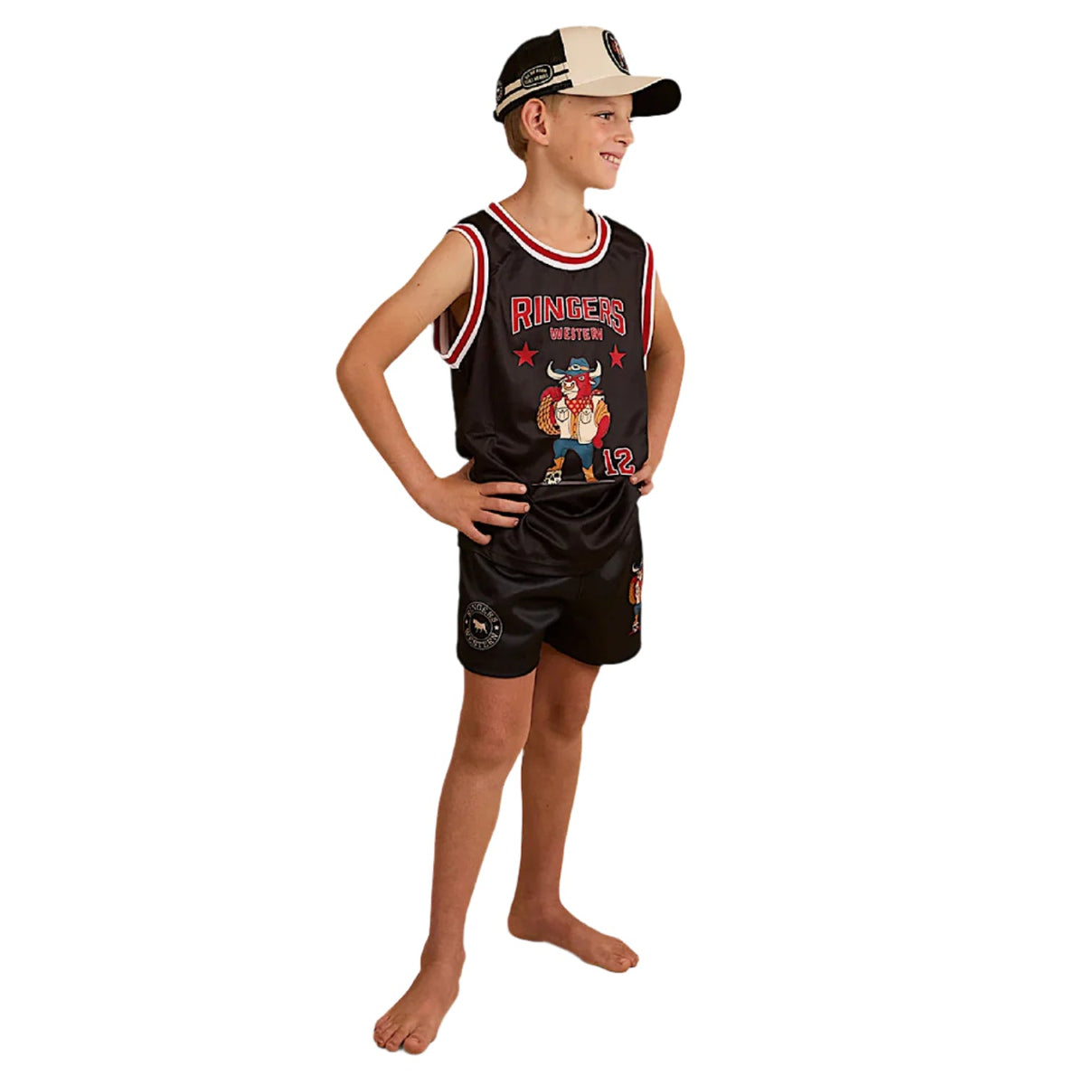 Ringers Western Kid’s Do No Harm Footy Short - Black