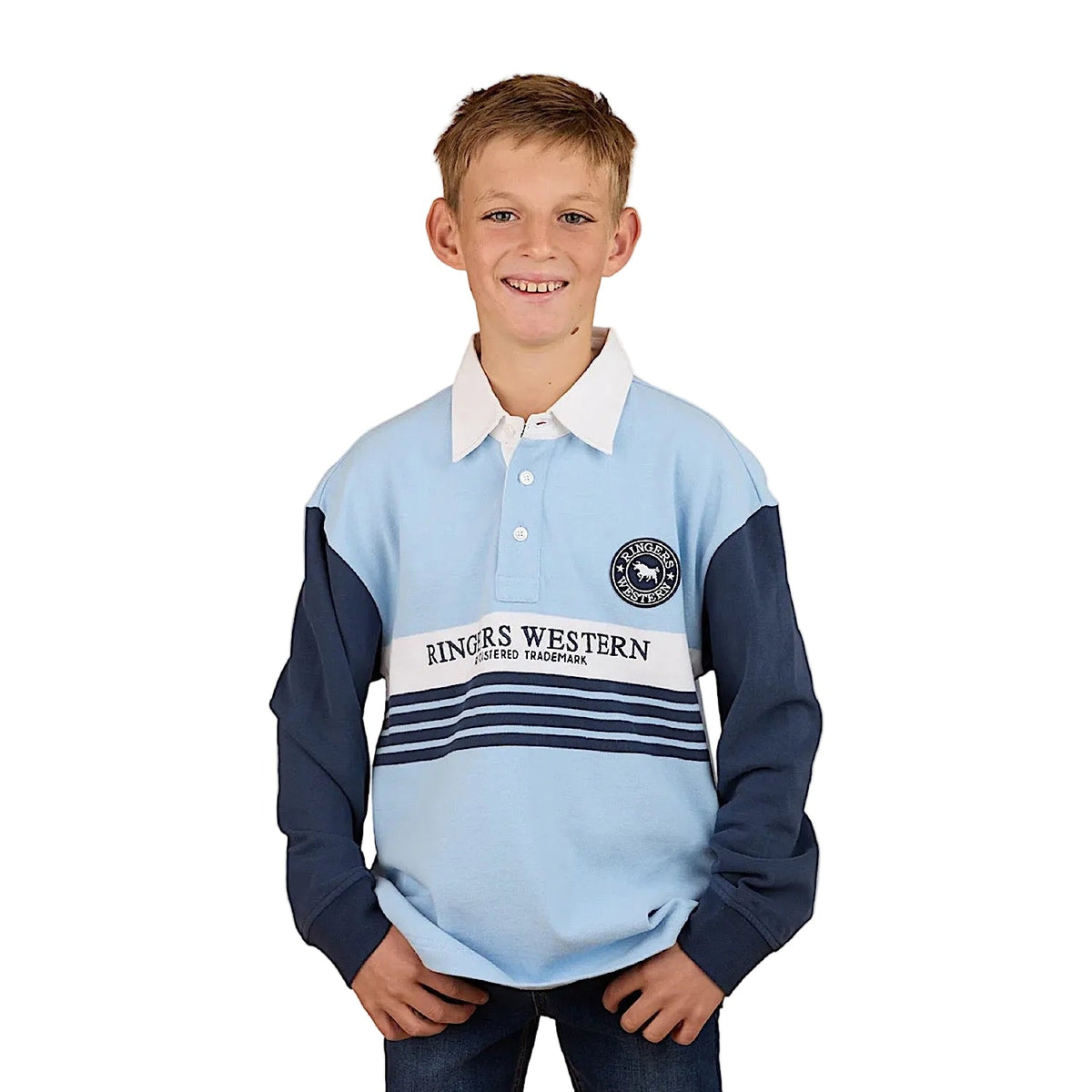 Ringers Western Kid’s Footy Roo Rugby Jersey - Blue