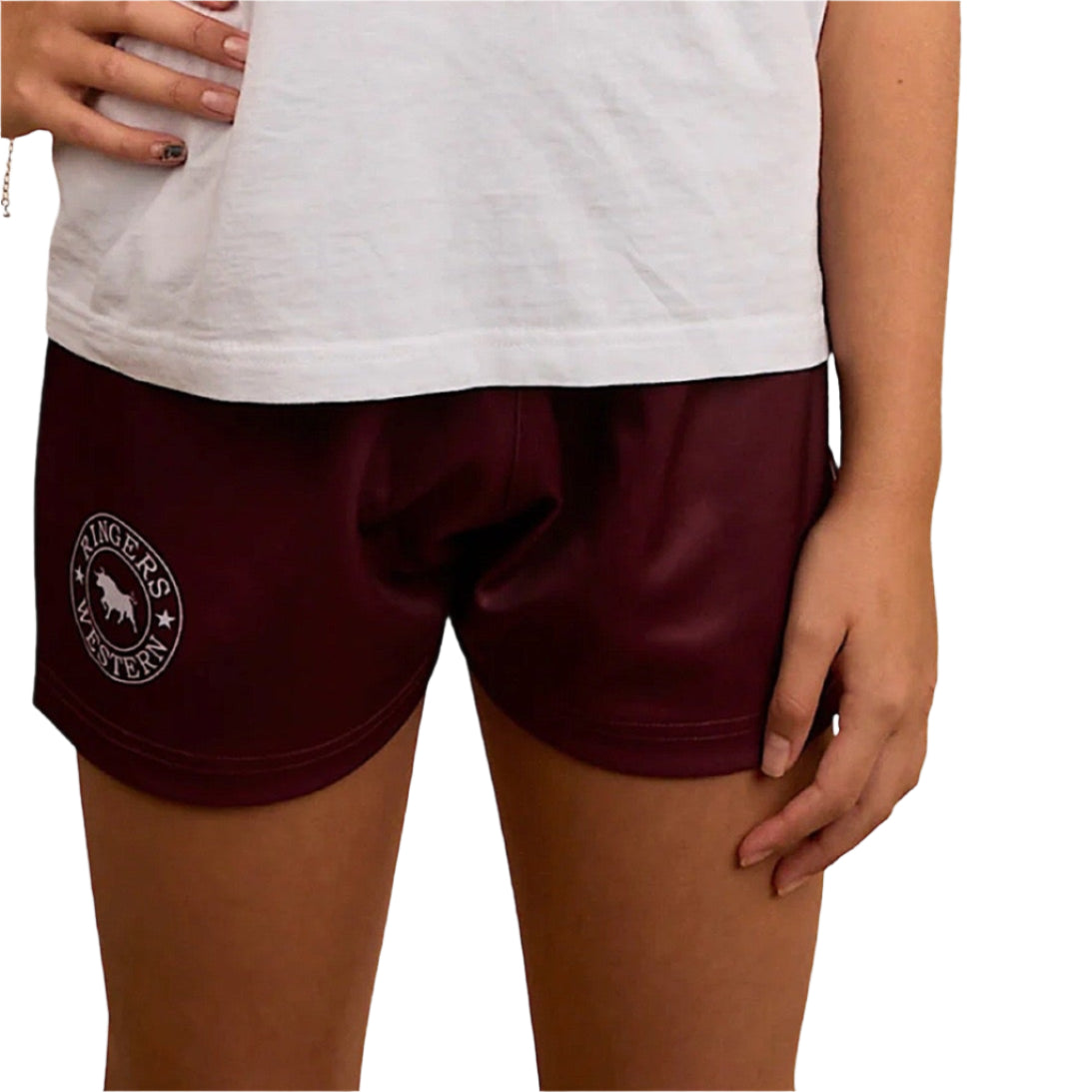 Ringers Western Kid’s Footy Short - Burgundy