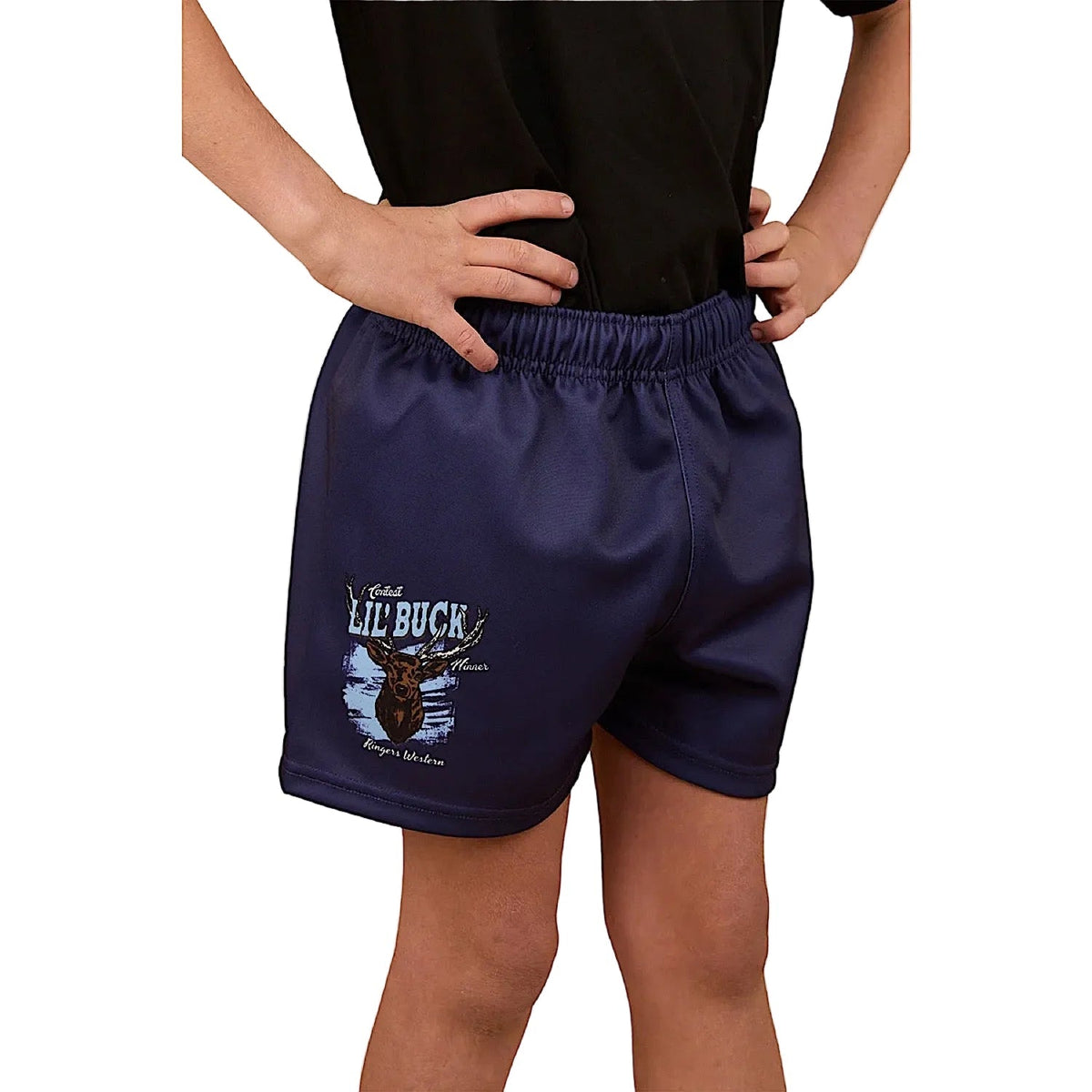Ringers Western Kid’s Lil Buck Footy Short - Navy