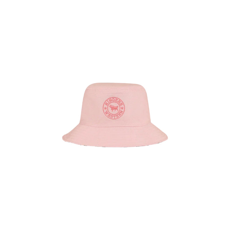Ringers Western Kid’s Mini Cowgirl Reversible Bucket Hat - Dusty Pink