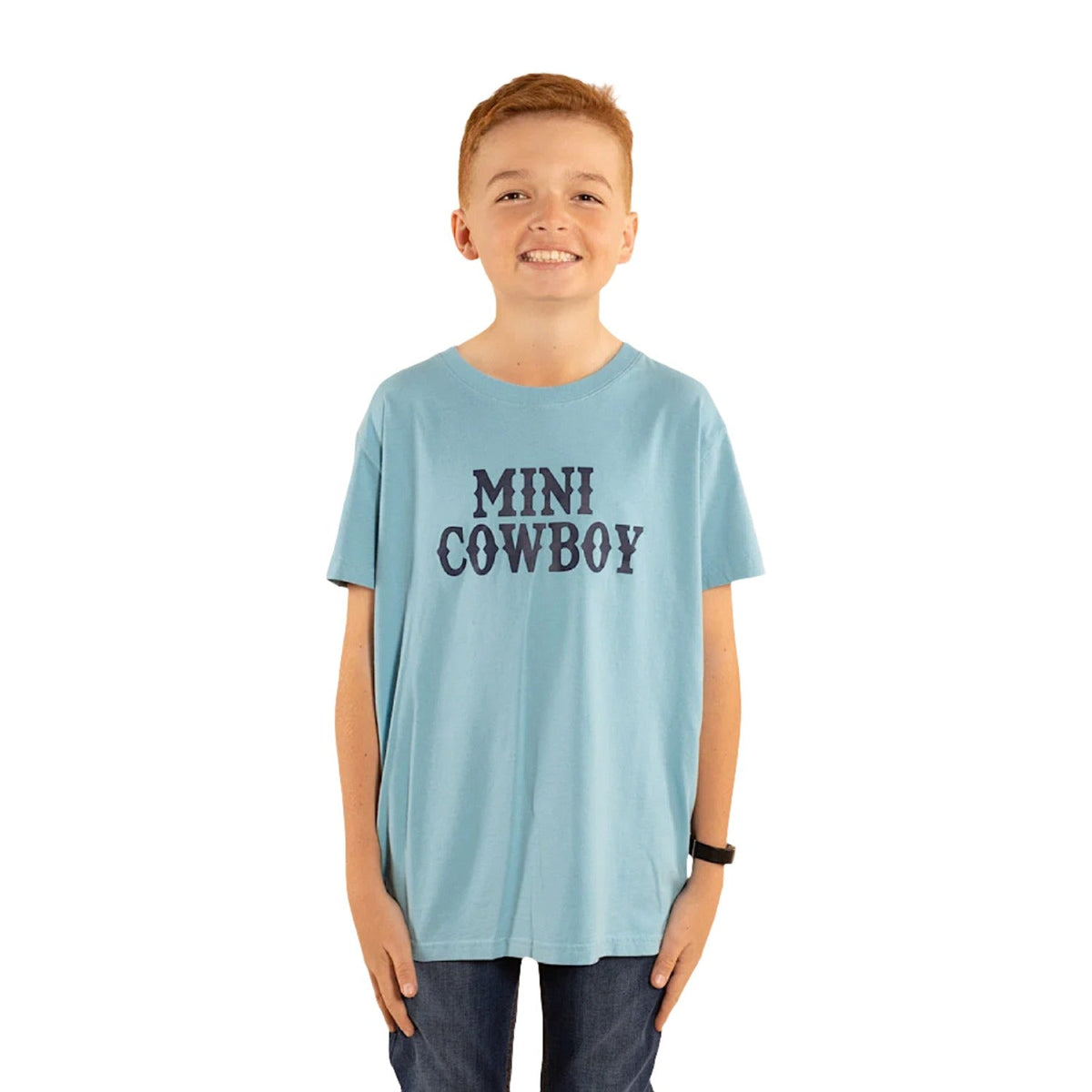 Ringers Western Kid’s Mini Rancher Classic Fit T-Shirt - Arctic Blue