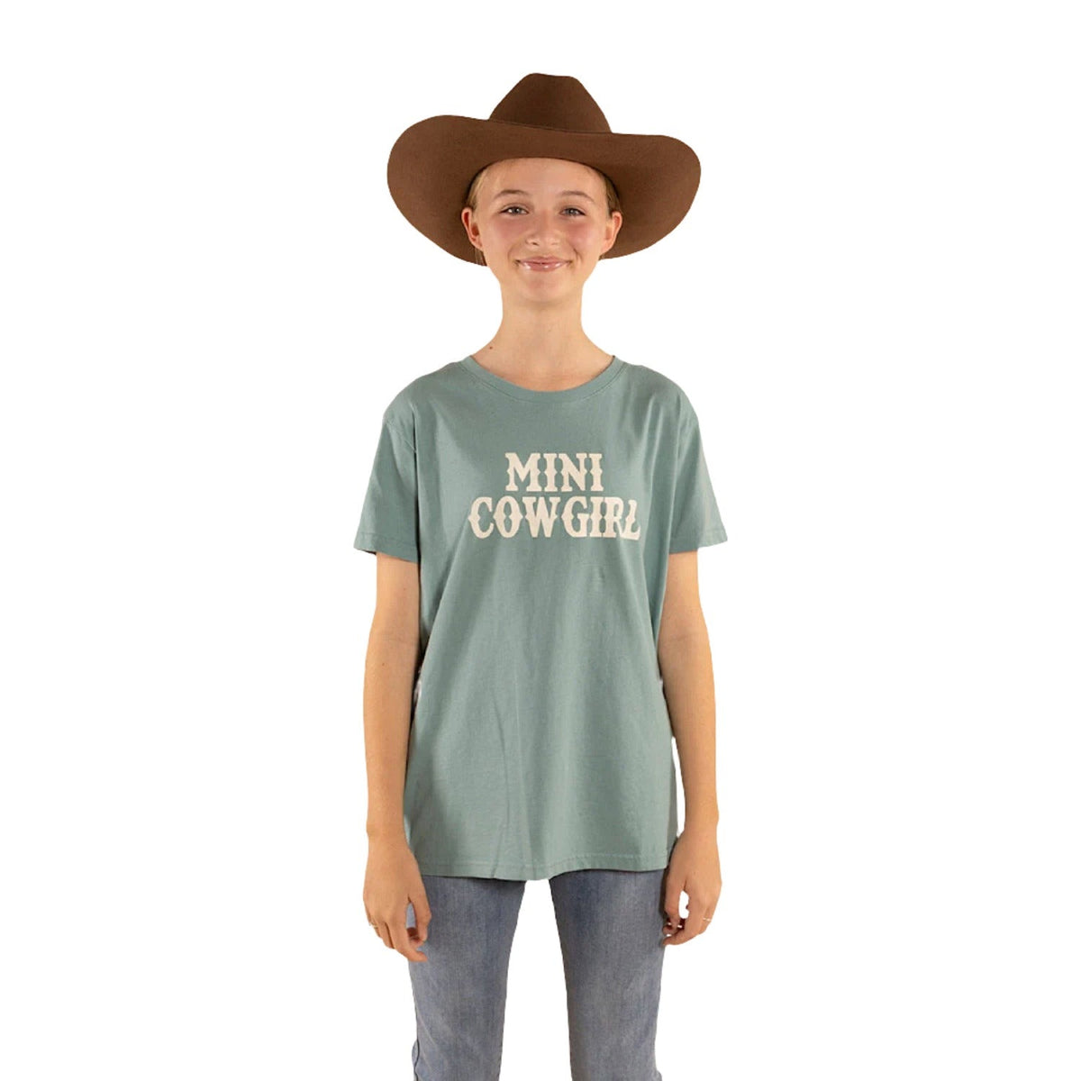 Ringers Western Kid’s Mini Rancher Classic Fit T-Shirt - Sea Green