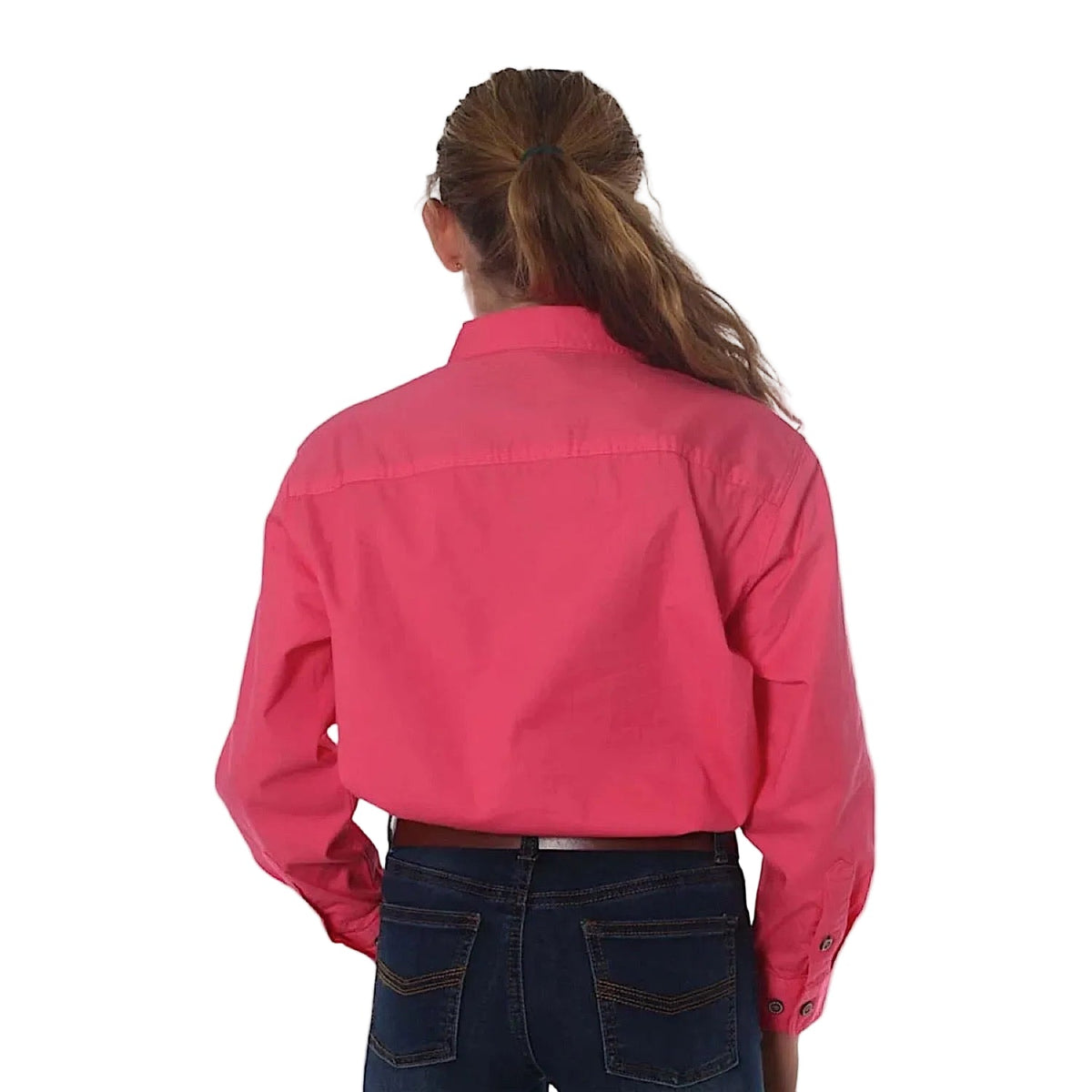 Ringers Western Kid’s Ord River Half Button Work Shirt - Melon