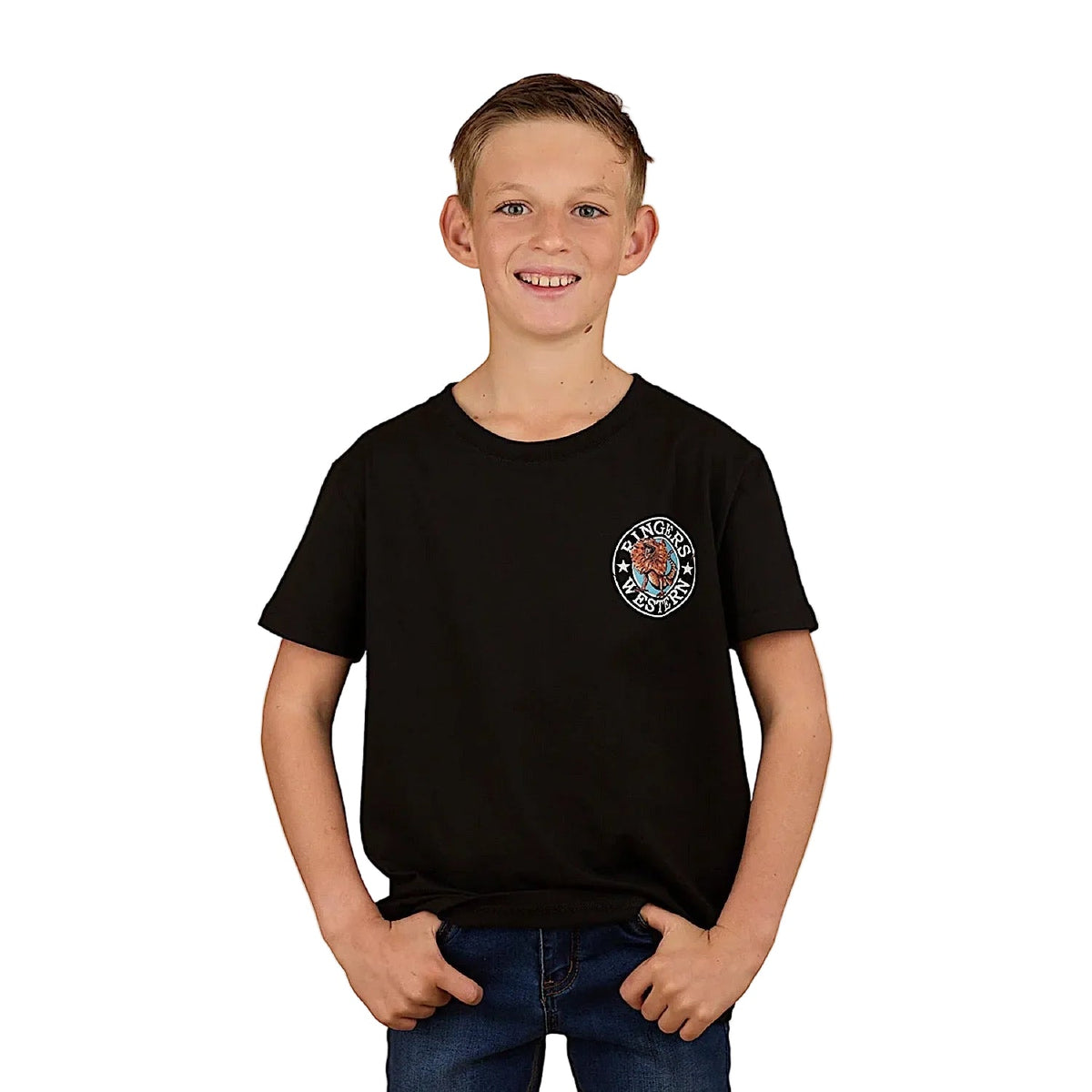 Ringers Western Kid’s Outta Towner Classic Fit T-Shirt - Black
