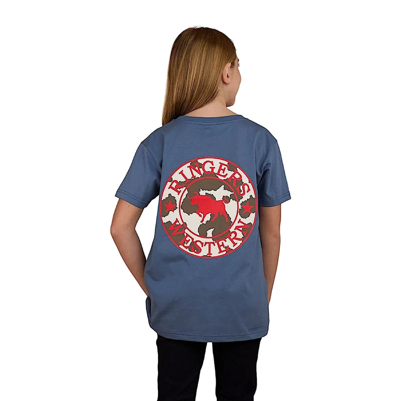 Ringers Western Kid’s Signature Bull Classic Fit T-Shirt - Slate Blue