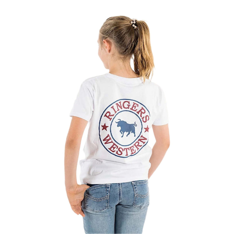 Ringers Western Kid’s Signature Bull Classic Fit T-Shirt - White/Multi