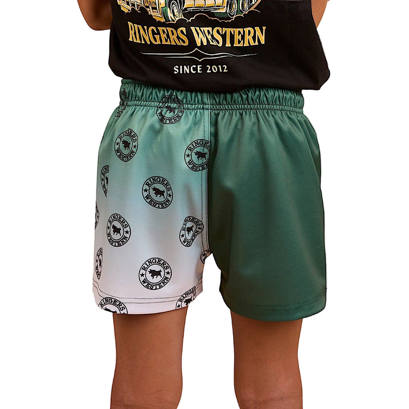Ringers Western Kid’s Signature Bull Footy Short - Pine