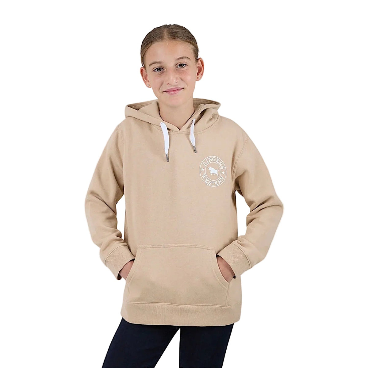 Ringers Western Kids Signature Bull Hoodie - Dark Sand