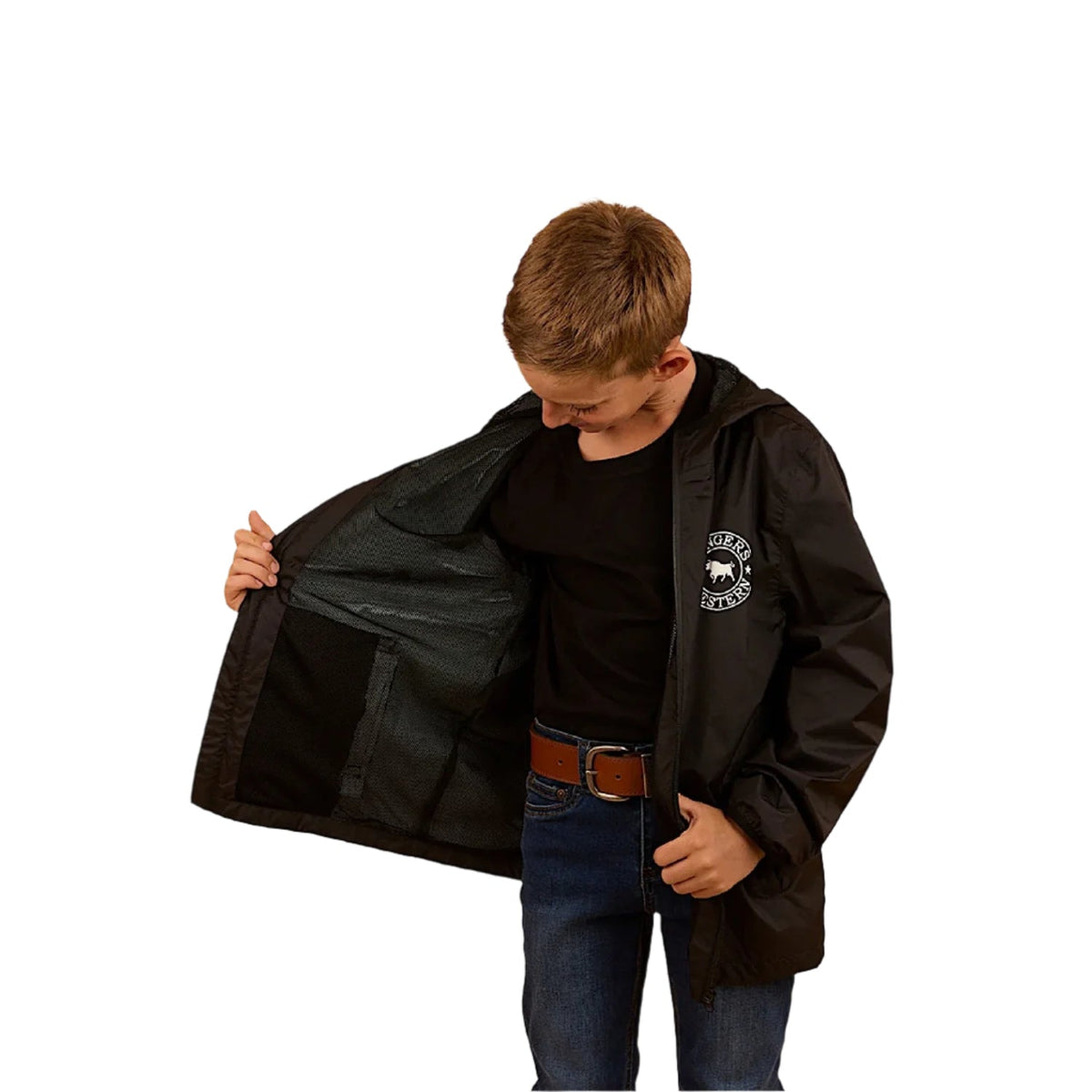 Ringers Western Kid’s Signature Bull Spray Jacket - Black