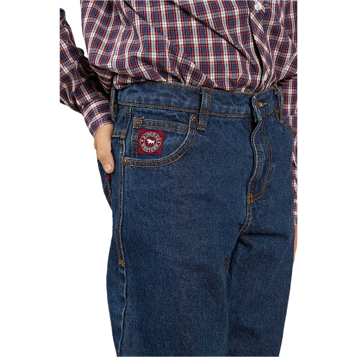 Ringers Western Kid’s Southwest Relaxed Fit Jean - Mid Wash Blue