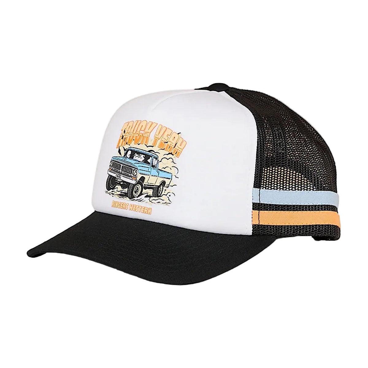Ringers Western Kids Truck Yeah Foam Trucker Cap - White/Black