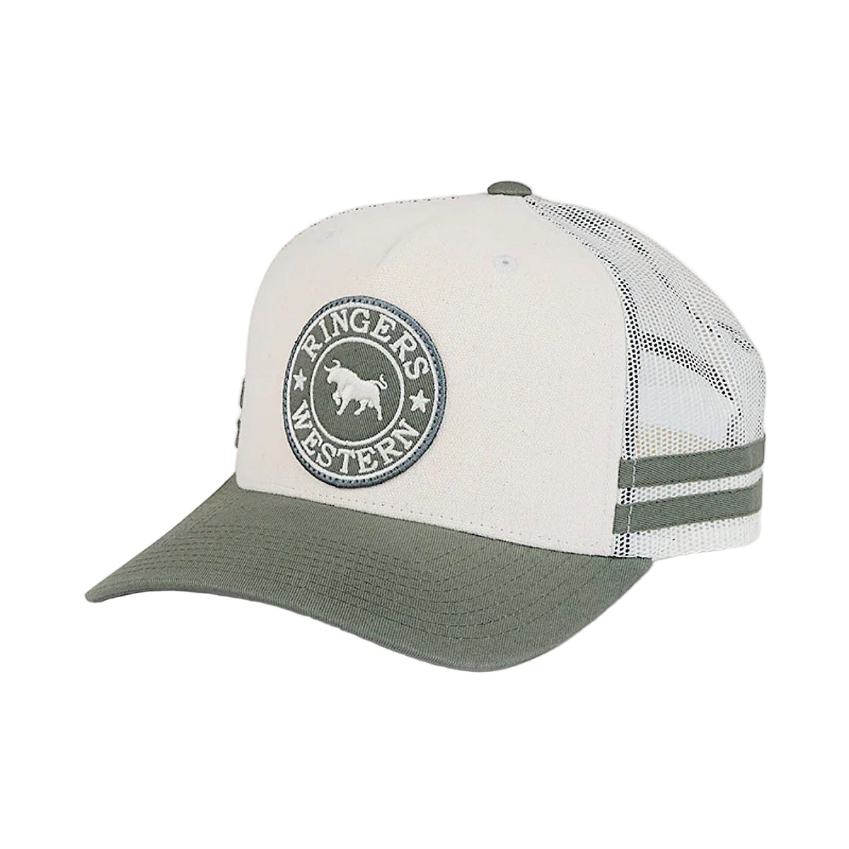 Ringers Western McCoy Trucker Cap - Beige/Pale Olive