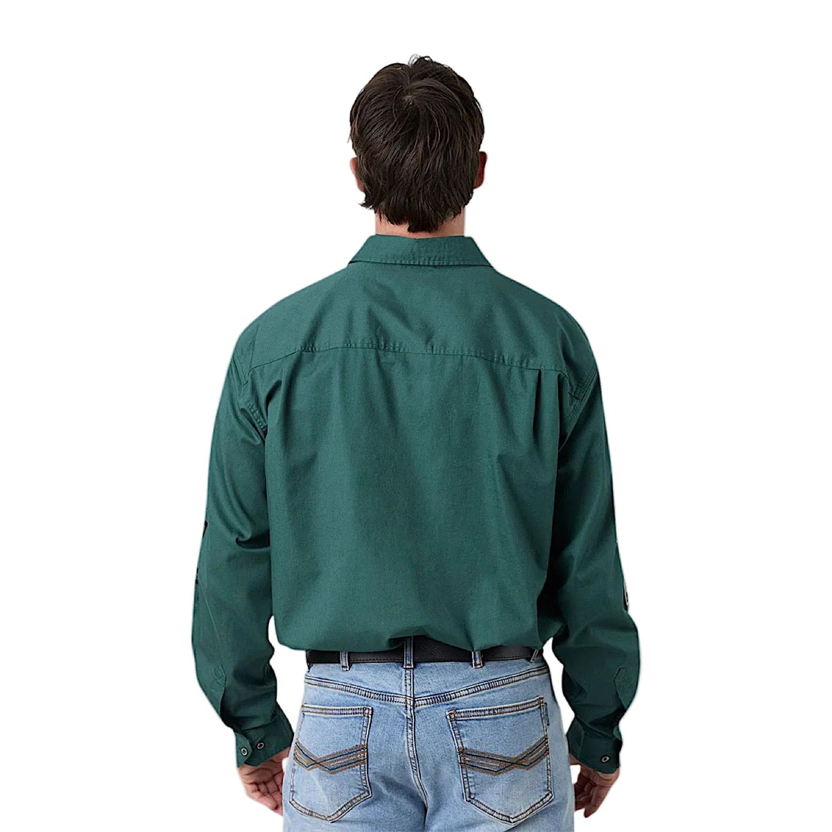 Ringers Western Men’s Barrelman Full Button Work Shirt - Pine