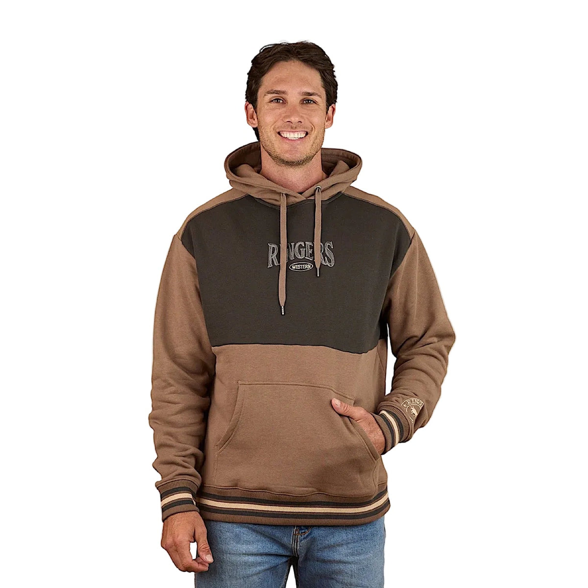 Ringers Western Men’s Barrow Creek Pullover Hoodie - Mushroom