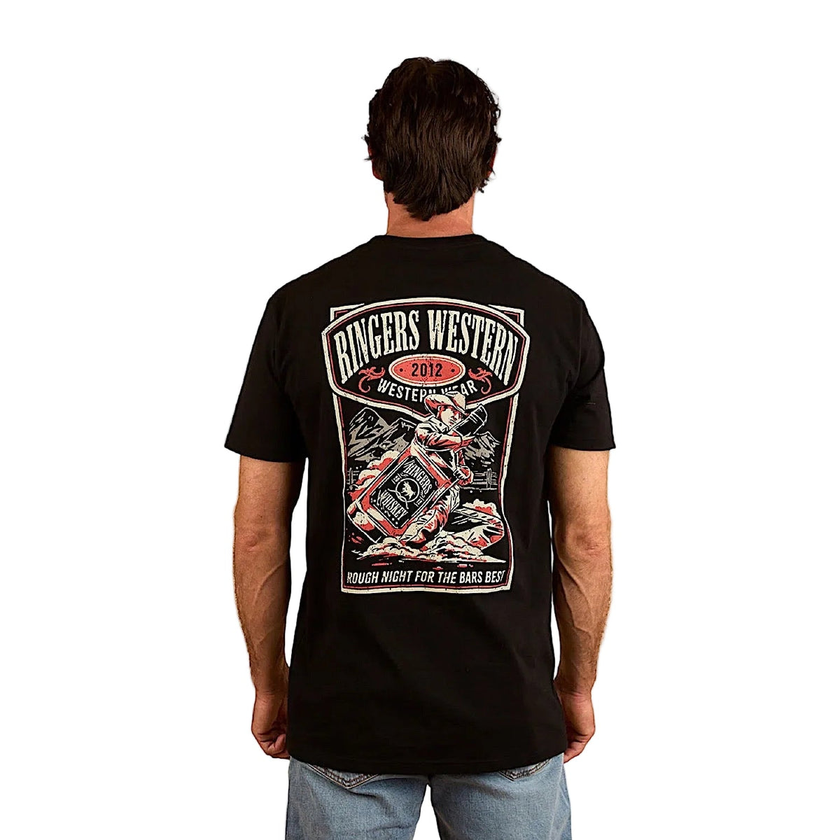 Ringers Western Men’s Bars Best Stock Fit T-Shirt - Black