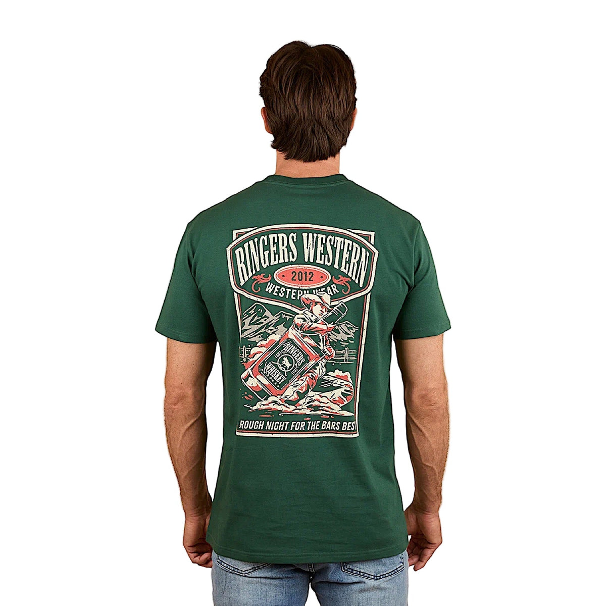 Ringers Western Men’s Bars Best Stock Fit T-Shirt - Pine