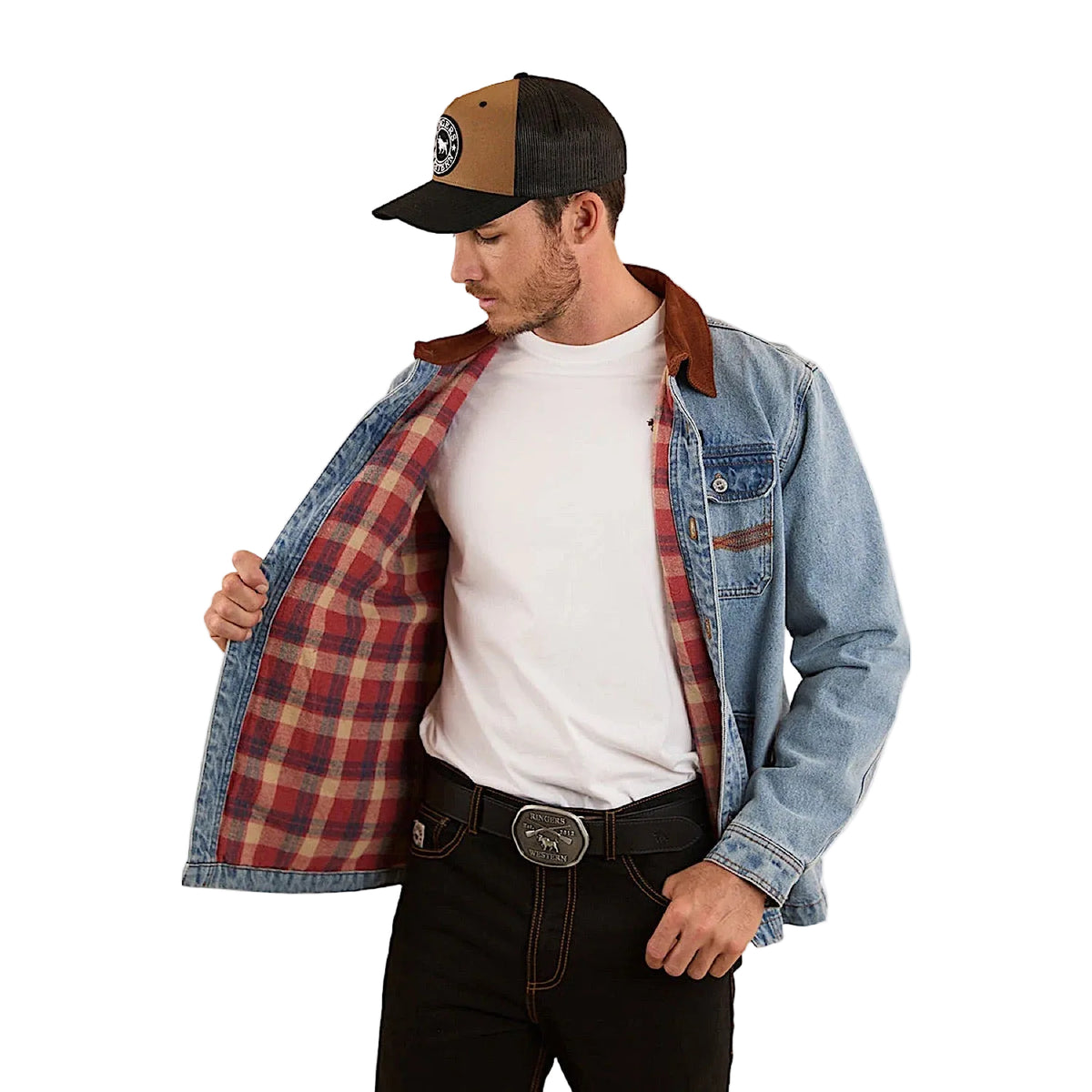 Ringers Western Men’s Bellbrae Overshirt - Light Wash Blue