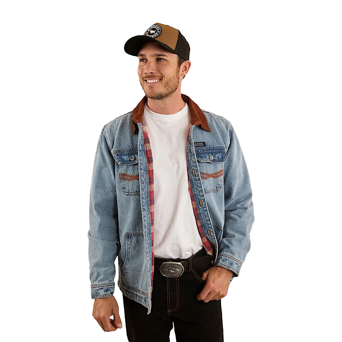 Ringers Western Men’s Bellbrae Overshirt - Light Wash Blue