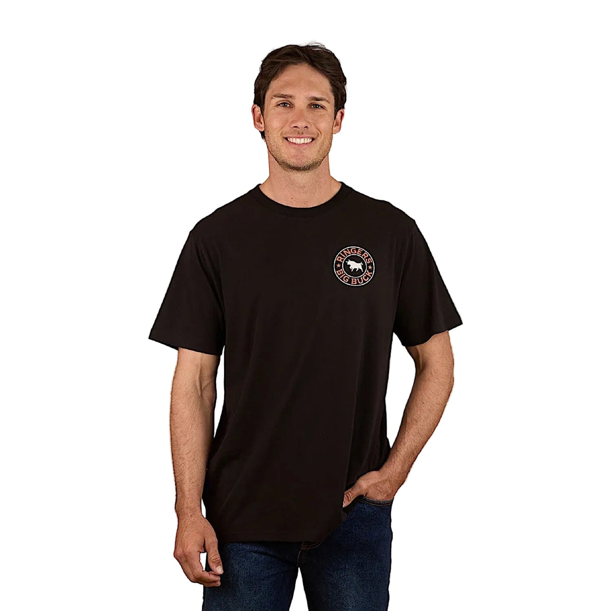 Ringers Western Men’s Ringers Buck Loose Fit T-Shirt - Black