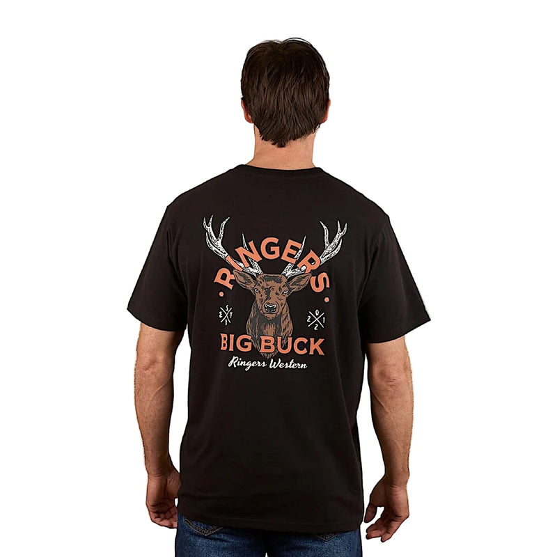 Ringers Western Men’s Ringers Buck Loose Fit T-Shirt - Black