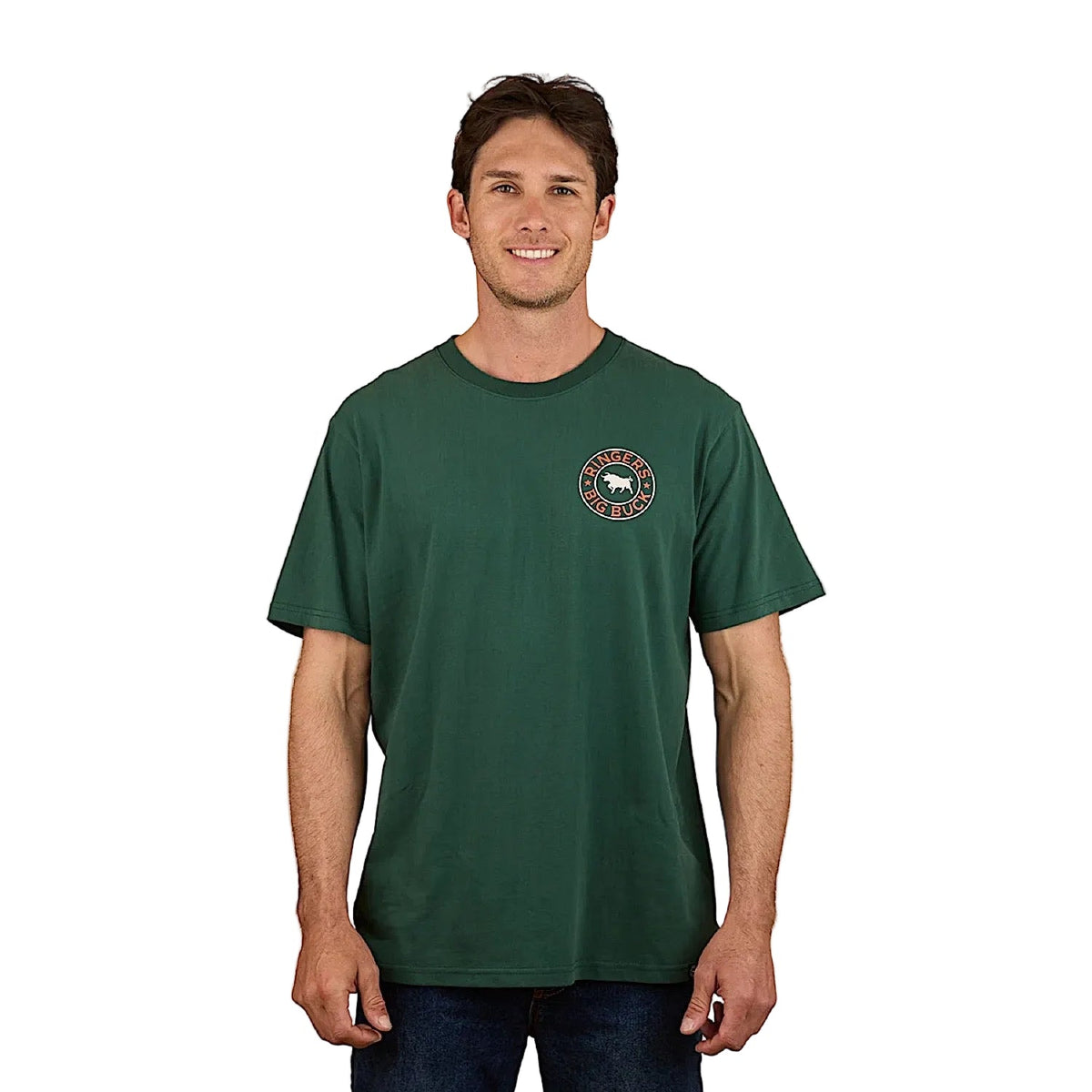 Ringers Western Mens Ringers Buck Loose Fit T-Shirt - Pine